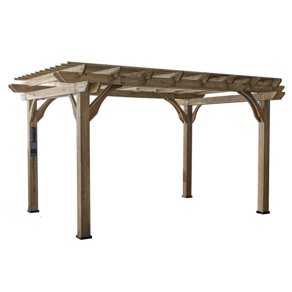 14×10 Somerville Pergola – Barnwood Stain thumbnail 3