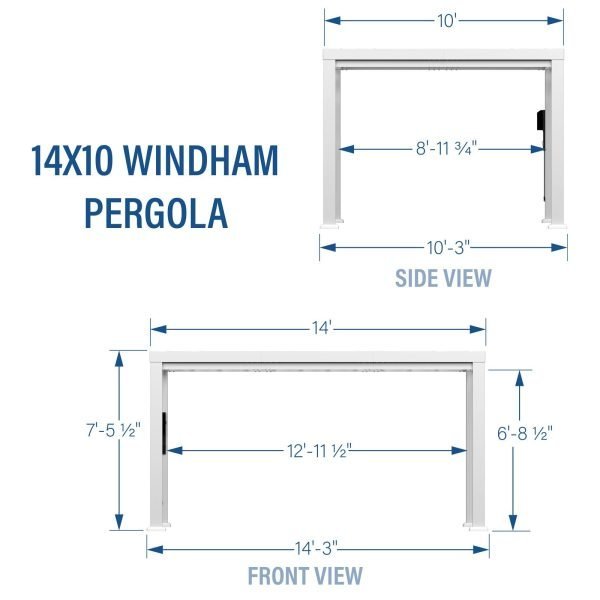 14×10 Windham Modern Steel Pergola With Sail Shade Soft Canopy thumbnail 4