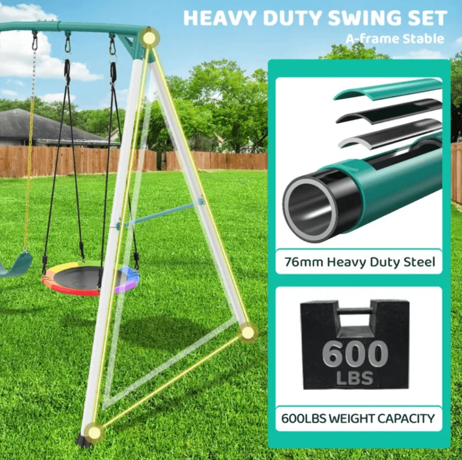 9.5′ Heavy-Duty Outdoor Porch Swing Set thumbnail 5