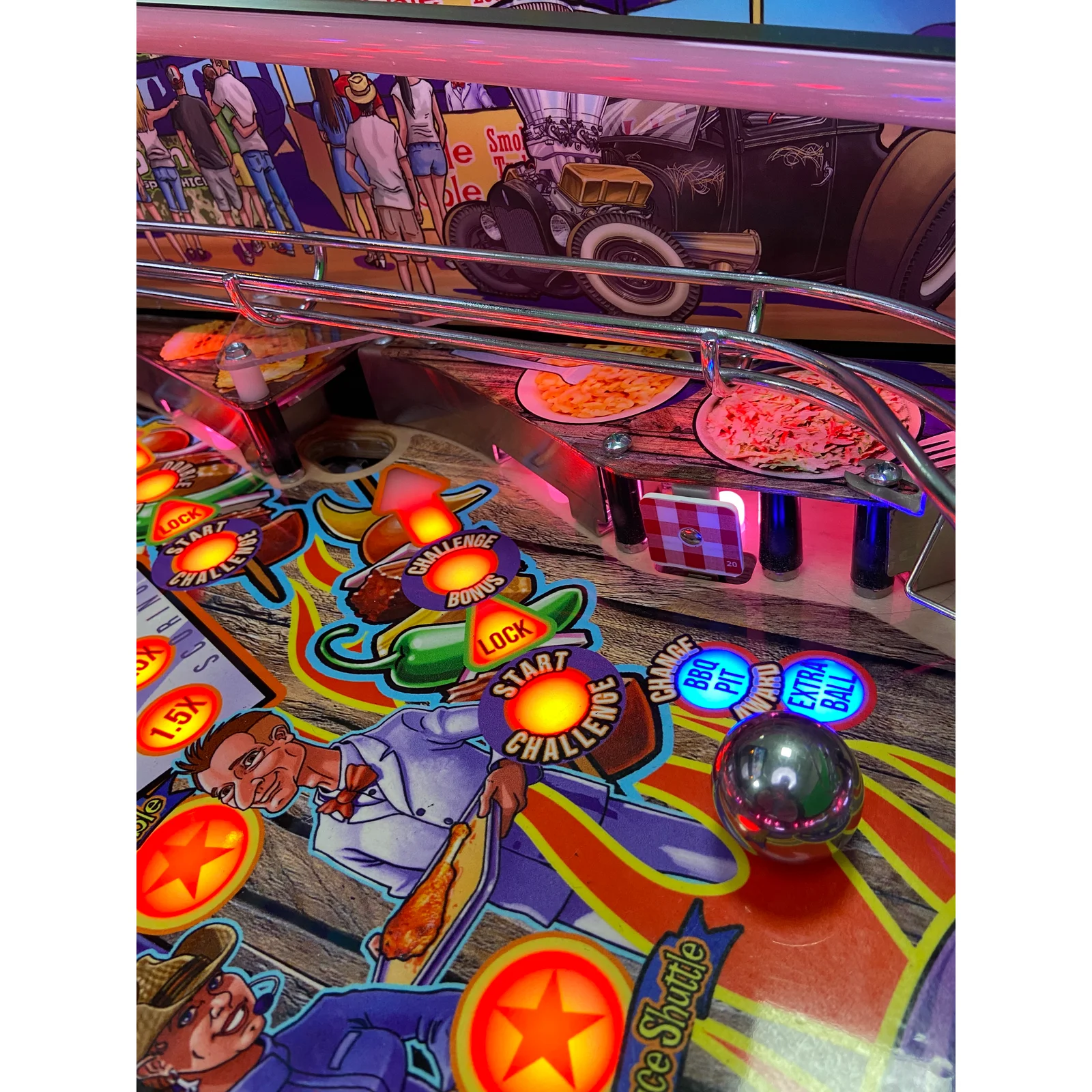 American Pinball Barry O’s BBQ Challenge Limited Edition Pinball Machine thumbnail 5