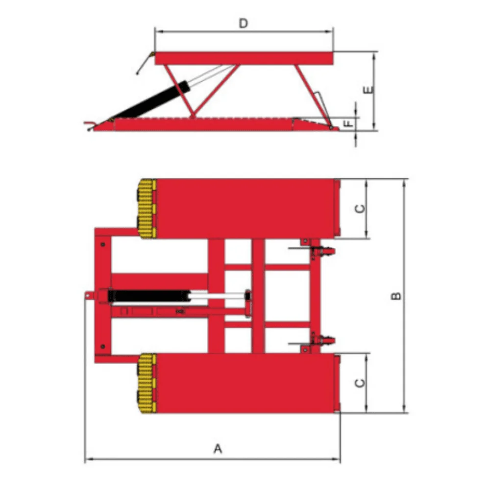 AMGO Hydraulics LR06 Low-Rise Portable Lift 6,000 lbs. thumbnail 3