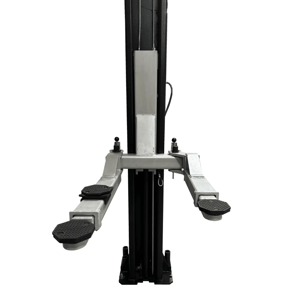 Asymmetric 2 Post Car Lift Clear Floor 9,000 lbs. Capacity Heavy Duty in Black thumbnail 5