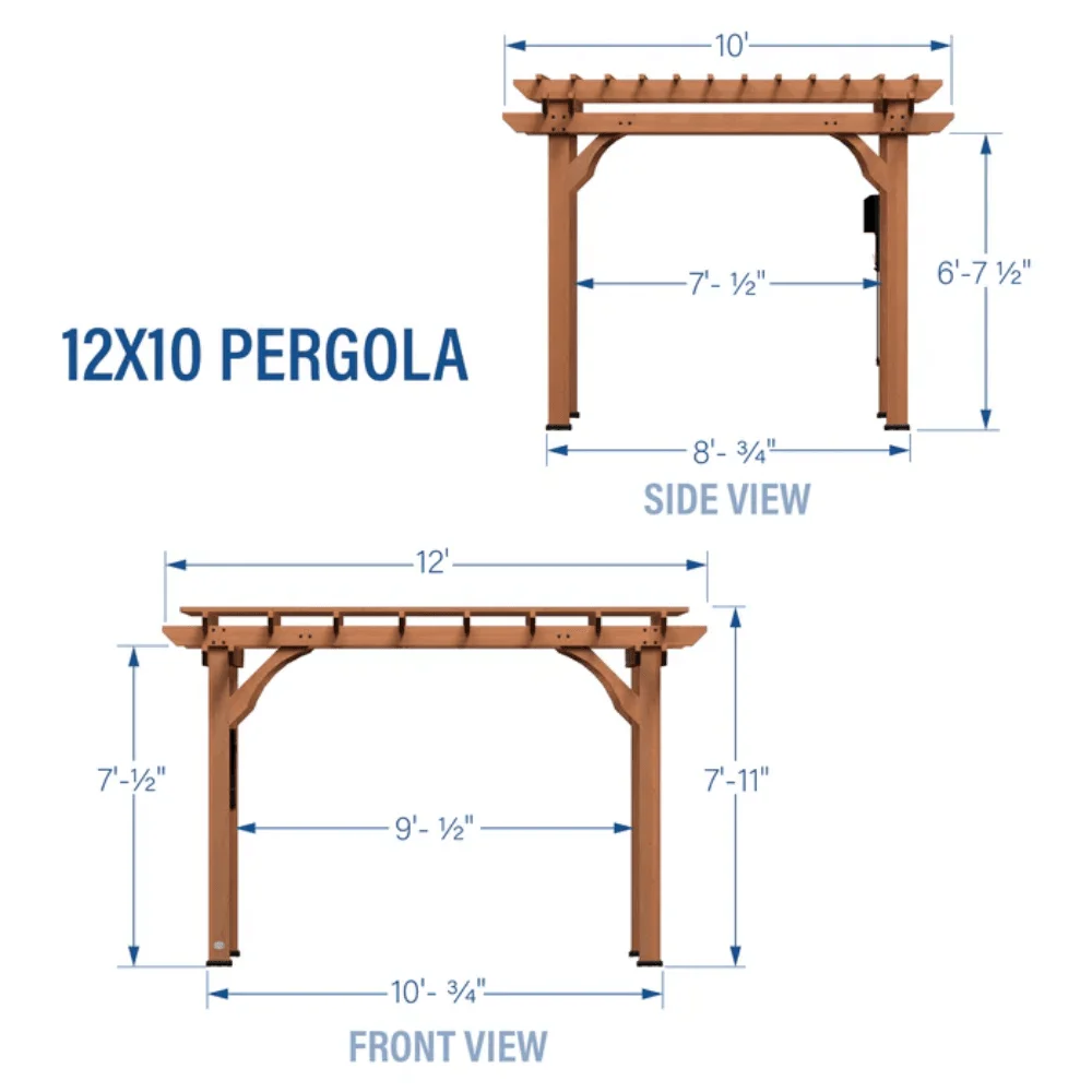 Backyard Discovery 12′ x 10′ Cedar Pergola thumbnail 3