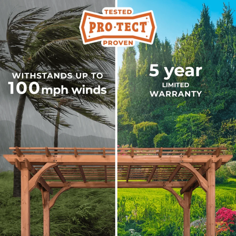 Backyard Discovery 12′ x 10′ Cedar Pergola thumbnail 4