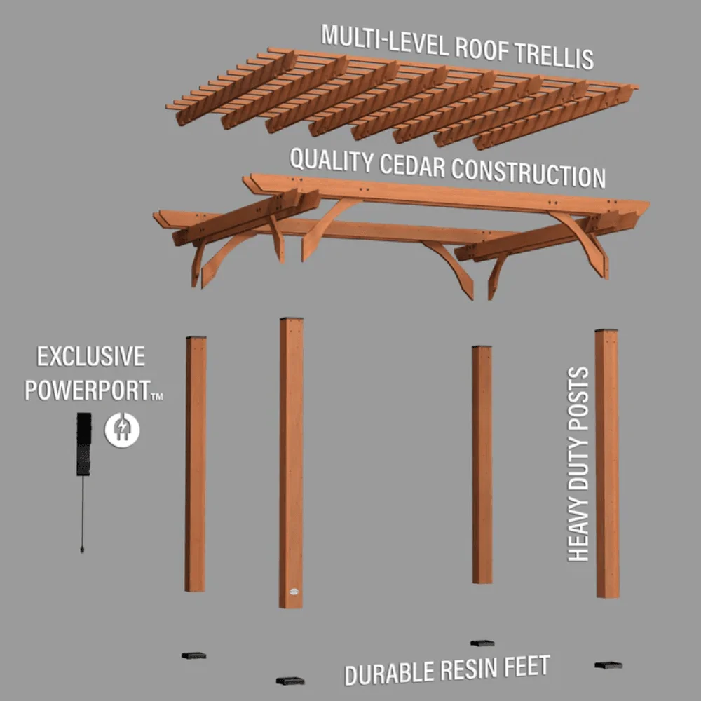 Backyard Discovery 12′ x 10′ Cedar Pergola thumbnail 6