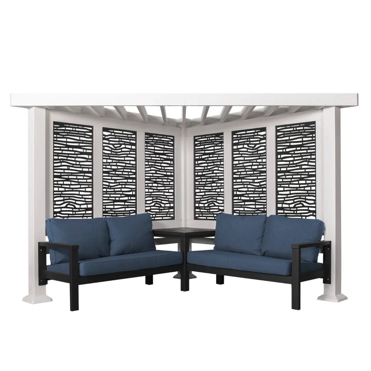Backyard Discovery Ridgedale Traditional Pergola with Built-in Conversation Seating thumbnail 2