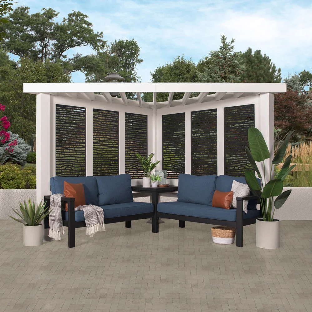 Backyard Discovery Ridgedale Traditional Pergola with Built-in Conversation Seating thumbnail 3