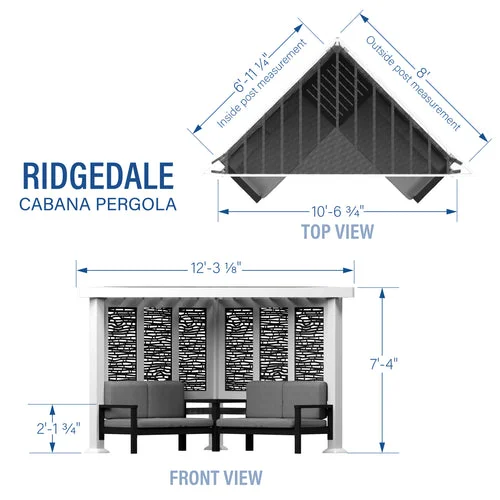 Backyard Discovery Ridgedale Traditional Pergola with Built-in Conversation Seating thumbnail 4