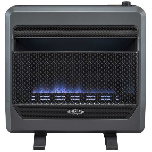 Bluegrass Living Natural Gas Vent Free Blue Flame Gas Space Heater With Blower and Base Feet – 30,000 BTU, T-Stat Control – Model# B30TNB-BB thumbnail 2