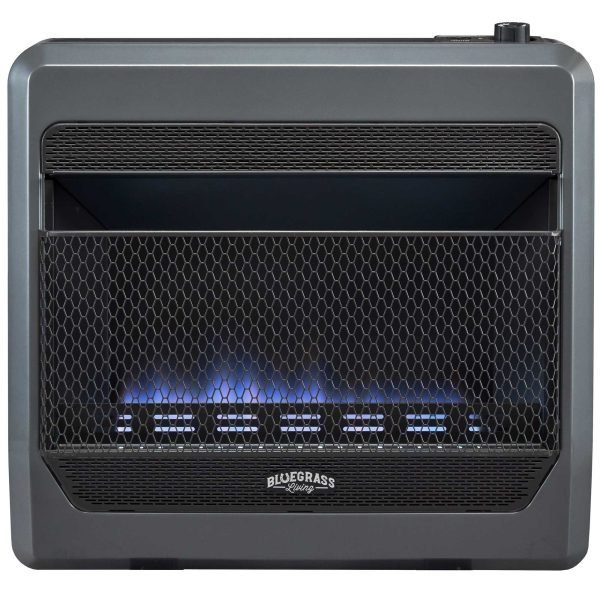 Bluegrass Living Natural Gas Vent Free Blue Flame Gas Space Heater With Blower and Base Feet – 30,000 BTU, T-Stat Control – Model# B30TNB-BB thumbnail 4