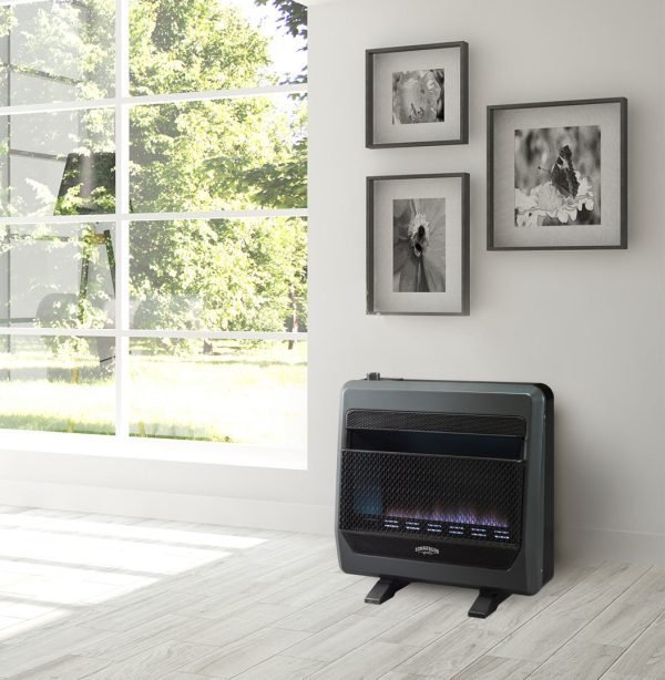 Bluegrass Living Natural Gas Vent Free Blue Flame Gas Space Heater With Blower and Base Feet – 30,000 BTU, T-Stat Control – Model# B30TNB-BB thumbnail 5