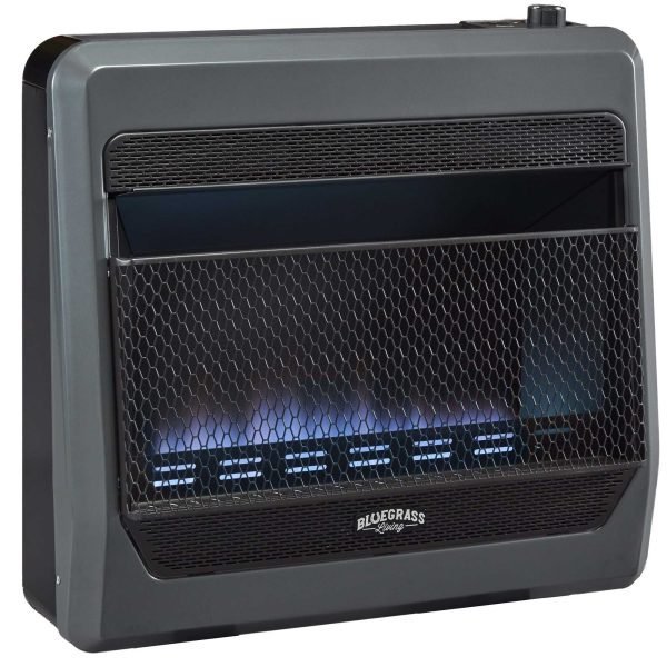 Bluegrass Living Natural Gas Vent Free Blue Flame Gas Space Heater With Blower and Base Feet – 30,000 BTU, T-Stat Control – Model# B30TNB-BB thumbnail 6