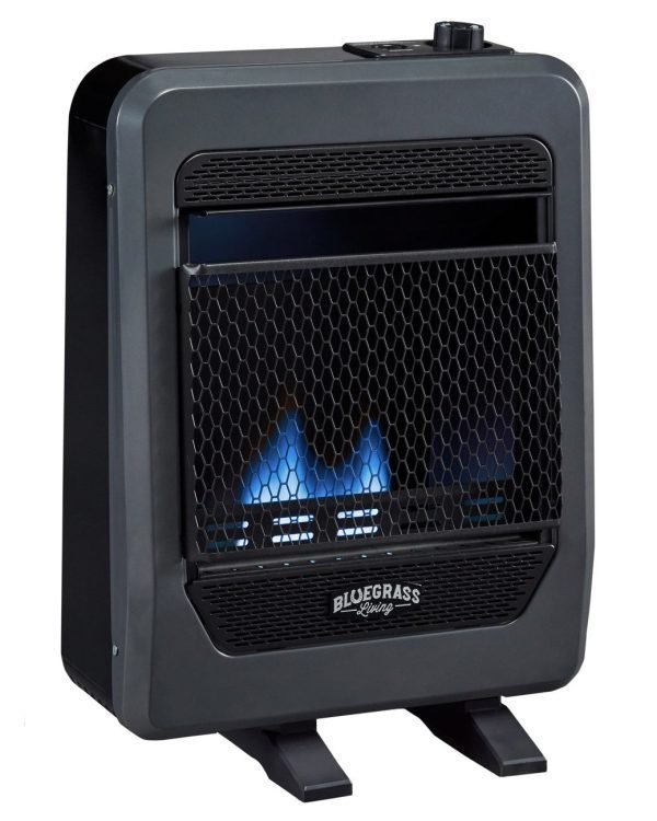 Bluegrass Living Propane Gas Vent Free Blue Flame Gas Space Heater With Base Feet – 10,000 BTU, T-Stat Control – Model# B10TPB-B thumbnail 3