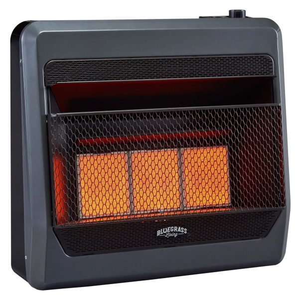 Bluegrass Living Propane Gas Vent Free Infrared Gas Space Heater With Blower and Base Feet – 28,000 BTU, T-Stat Control – Model# B28TPIR-BB thumbnail 4