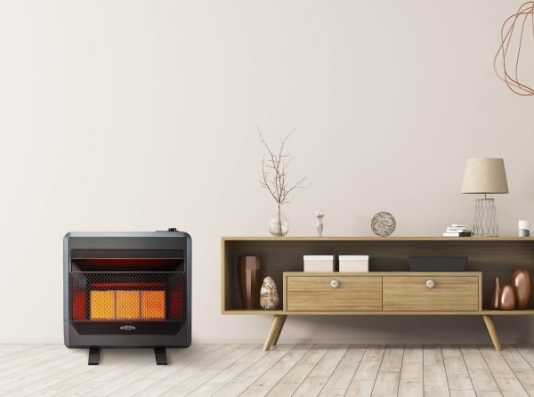 Bluegrass Living Propane Gas Vent Free Infrared Gas Space Heater With Blower and Base Feet – 28,000 BTU, T-Stat Control – Model# B28TPIR-BB thumbnail 5