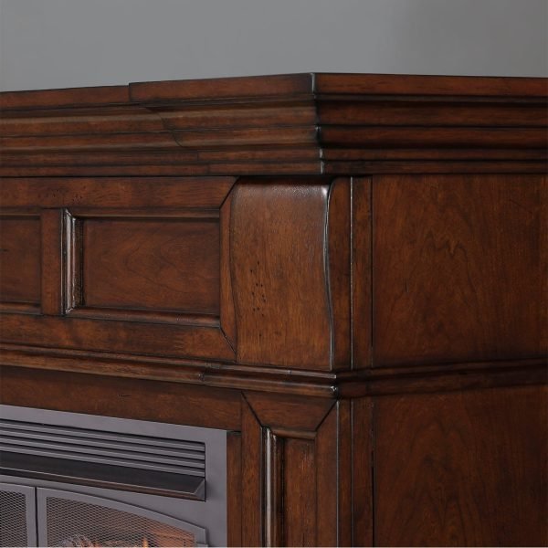 Duluth Forge Dual Fuel Ventless Gas Fireplace With Mantel – 32,000 BTU, T-Stat. Control, Auburn Cherry Finish – Model# DFS-400T-2AC thumbnail 5