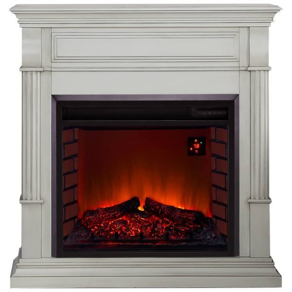 Duluth Forge Full Size Electric Fireplace – Remote Control, Antique White Finish – Model# EL1350-2-AW thumbnail 2