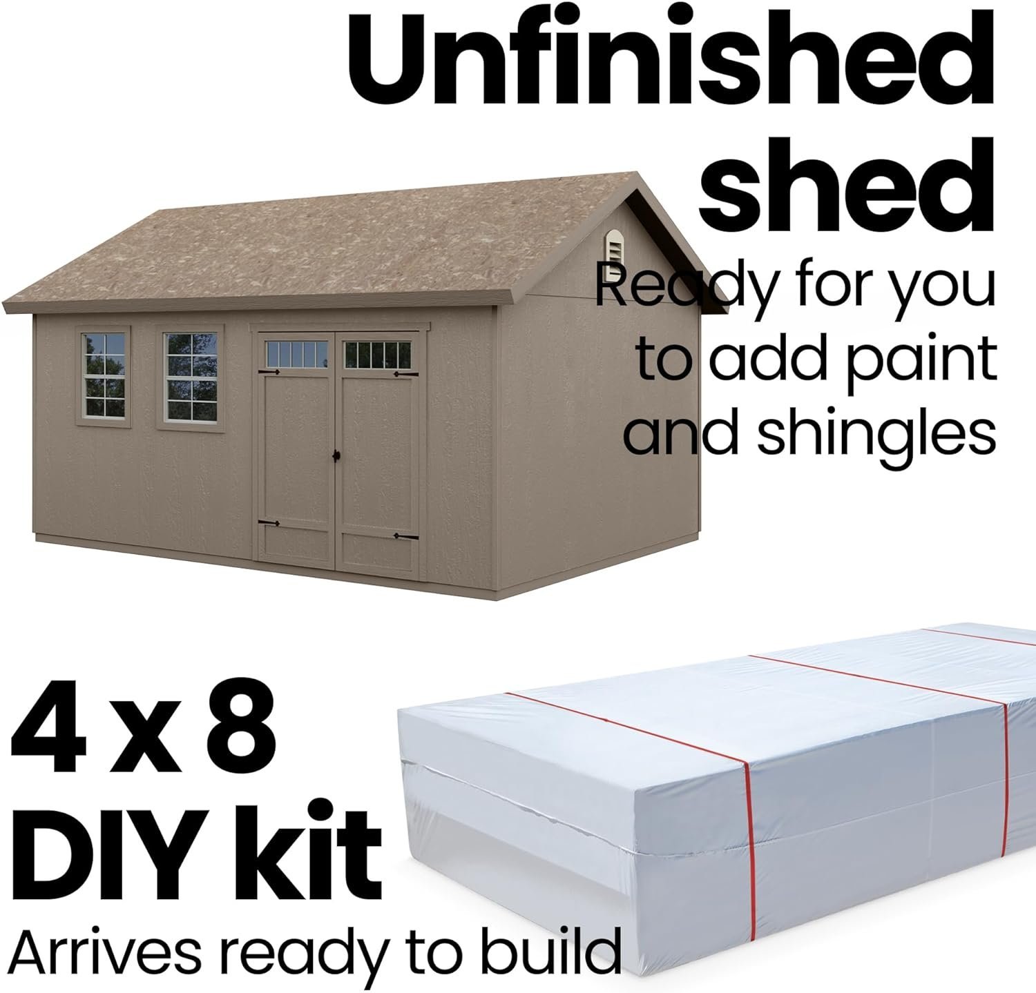Handy Home Products Scarsdale 12×16 Do-it-Yourself Wooden Storage Shed with Floor thumbnail 4