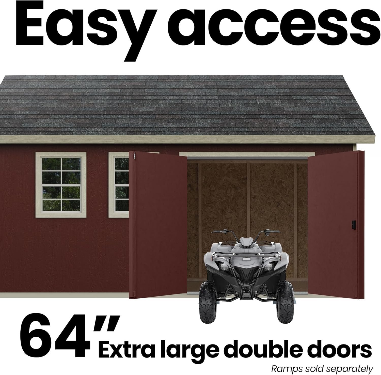 Handy Home Products Scarsdale 12×16 Do-it-Yourself Wooden Storage Shed with Floor thumbnail 6