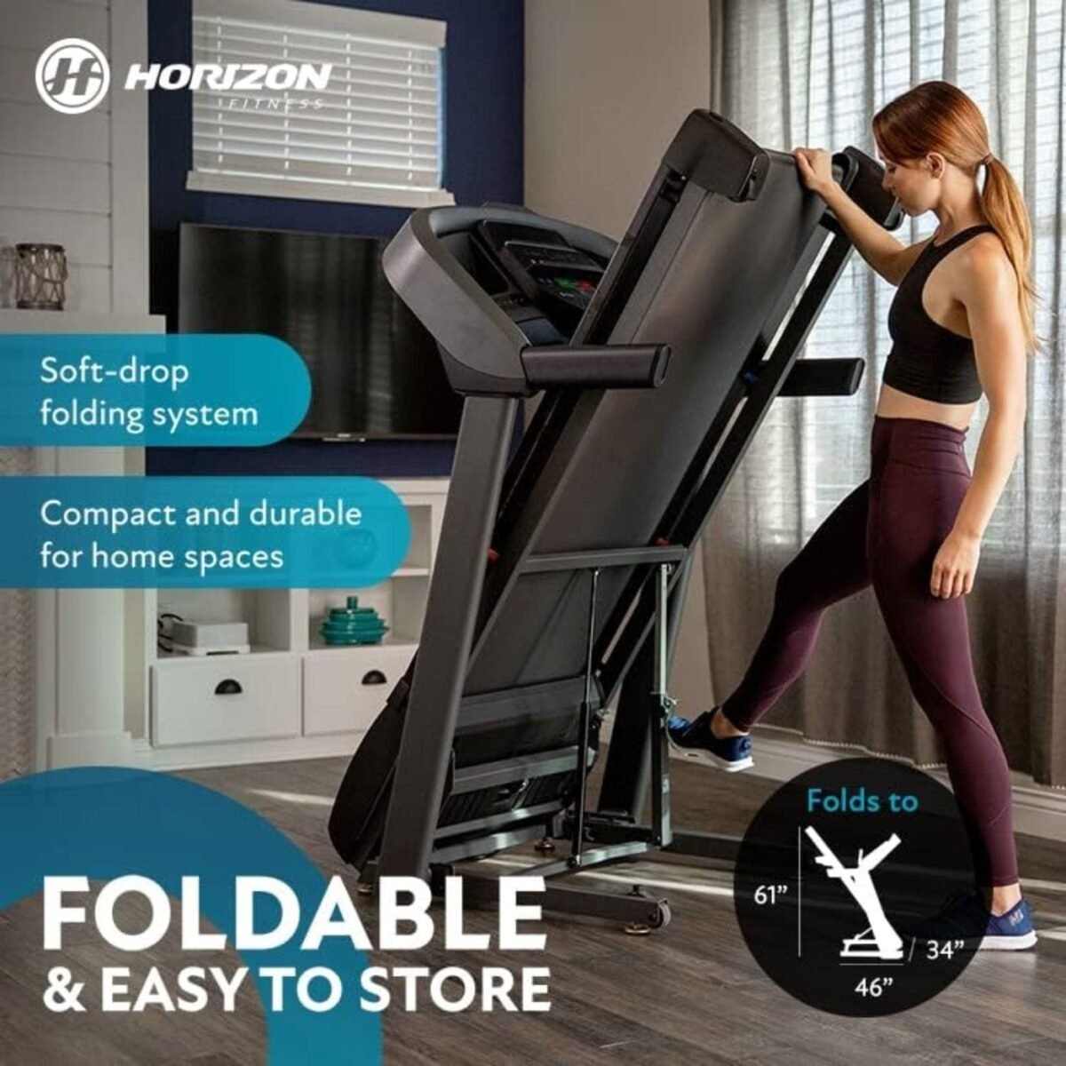 Horizon Fitness T101 Treadmill thumbnail 2