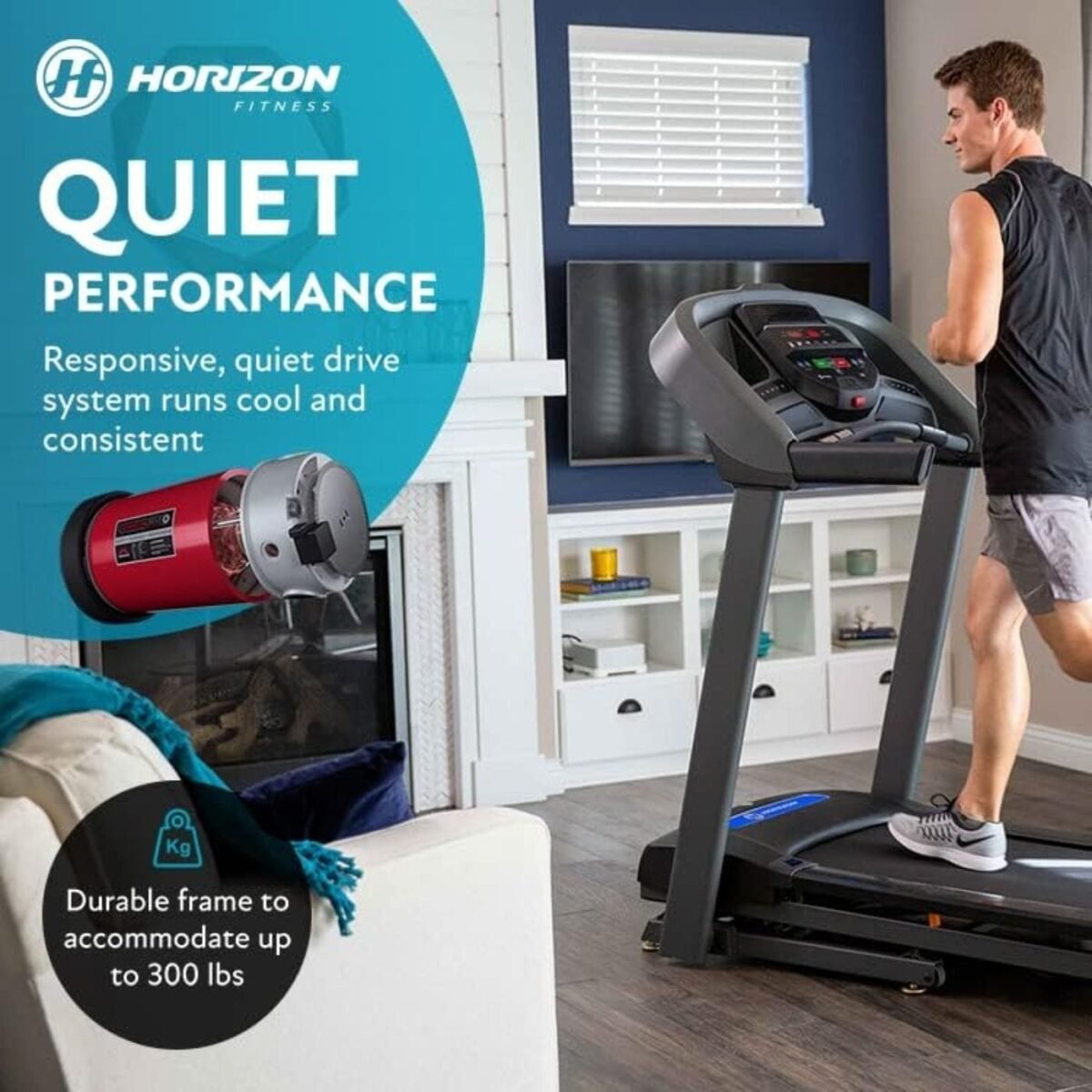 Horizon Fitness T101 Treadmill thumbnail 3