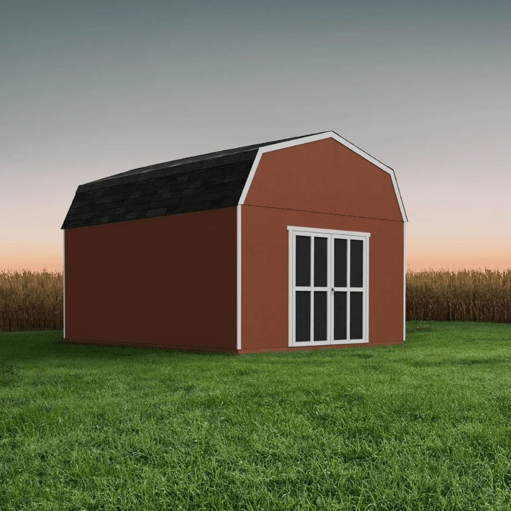 Hudson 12 ft. W x 16 ft. D Wood Storage Shed thumbnail 2