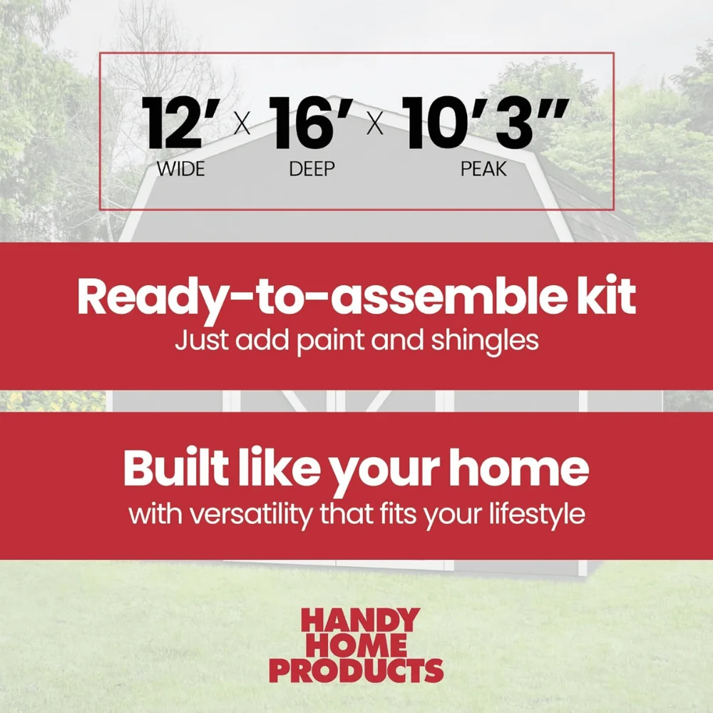Hudson 12 ft. W x 16 ft. D Wood Storage Shed thumbnail 5