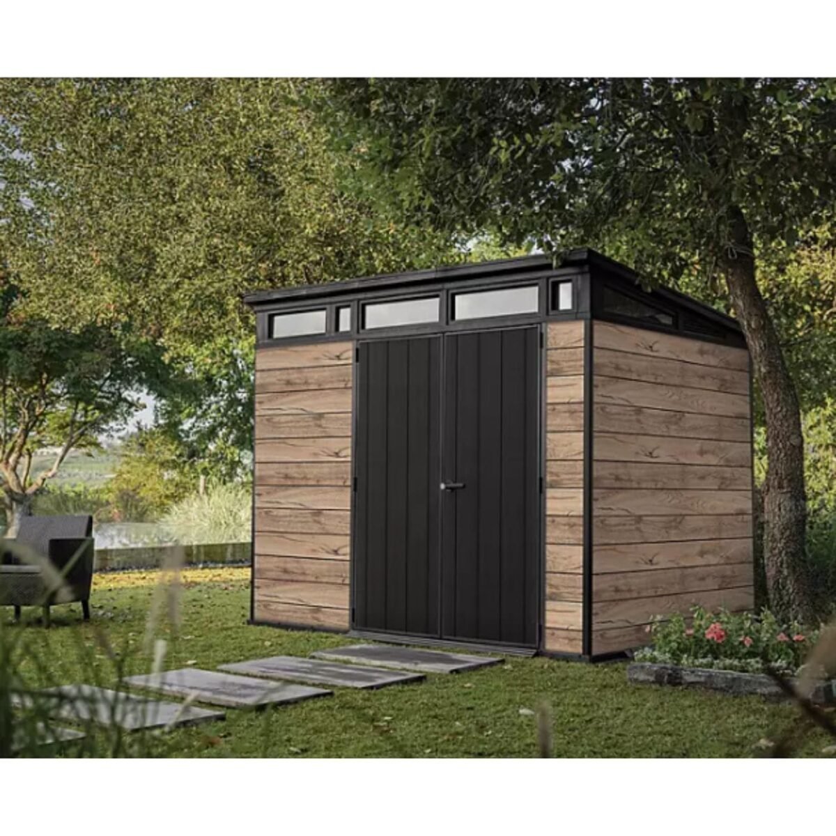 Keter Signature Pine/Graphite DecoCoat Shed 9×7 thumbnail 2