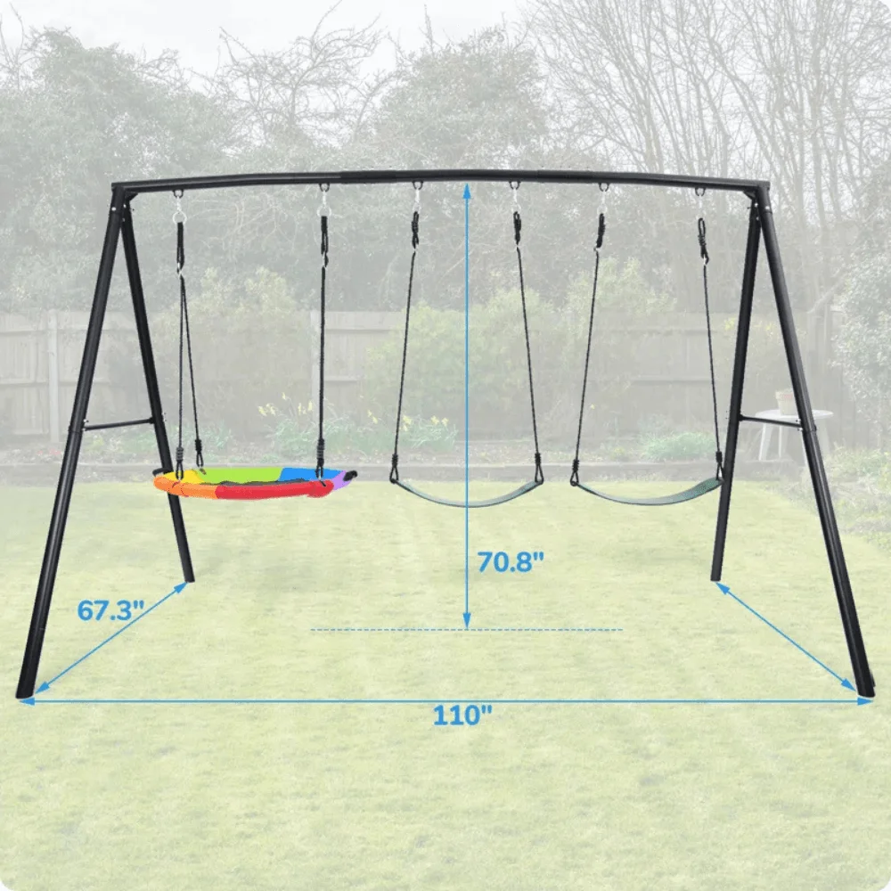 Klo Kick Metal Swing Set with 3 Swings thumbnail 5