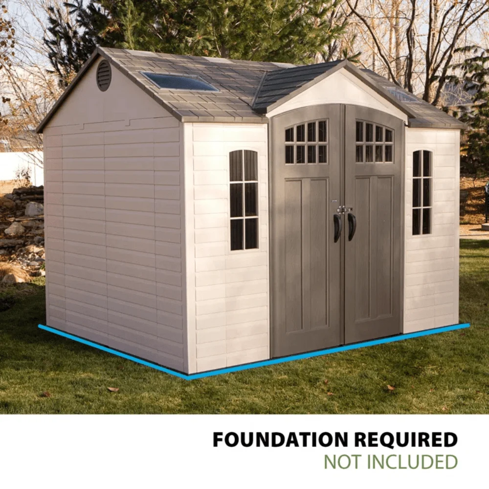 Lifetime 10′ x 8′ Outdoor Storage Shed, Gray thumbnail 2