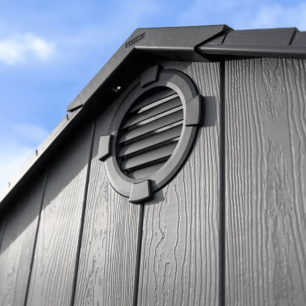 Lifetime 15′ x 8′ Dual Entry Outdoor Storage Shed, Gray thumbnail 5