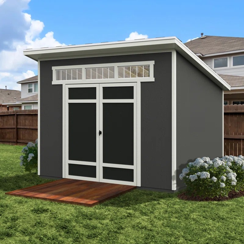 Olympia Do-it Yourself 10 ft. W x 7.5 ft. D Manufactured Wood Storage Shed thumbnail 2