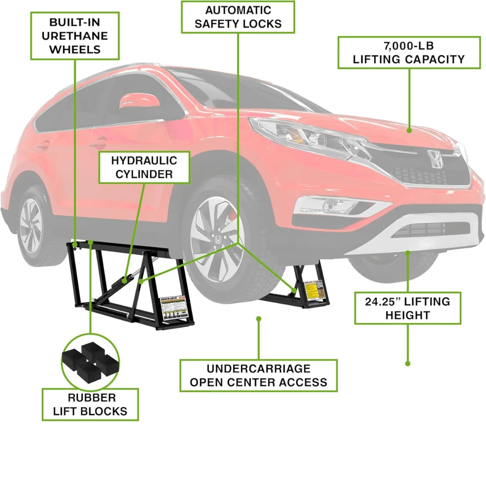 QuickJack 7000TLX Extended-Length Portable Lift – 7,000 lbs Capacity thumbnail 2