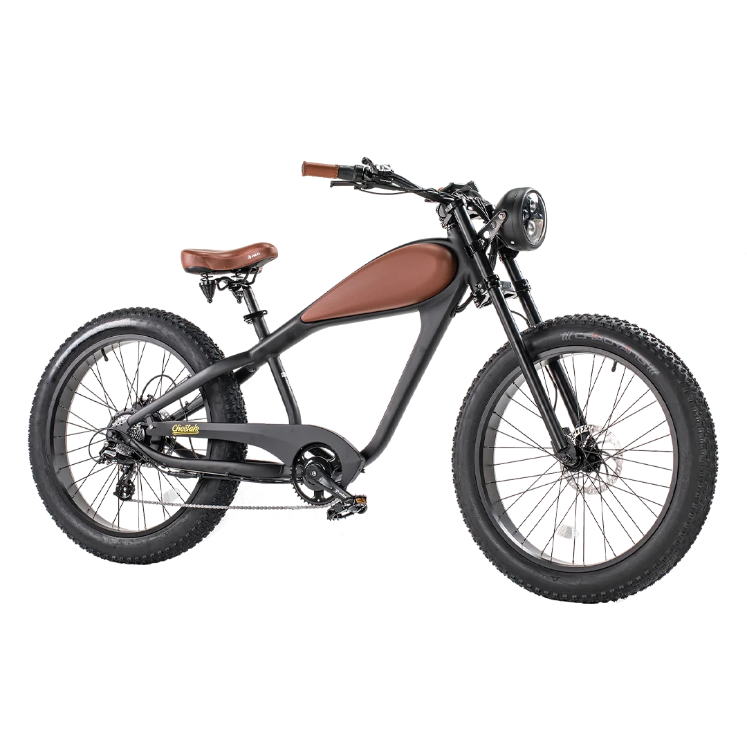 Revi Bikes Cheetah 48V 750W Hub Motor Fat Tire Electric Cruiser Bike