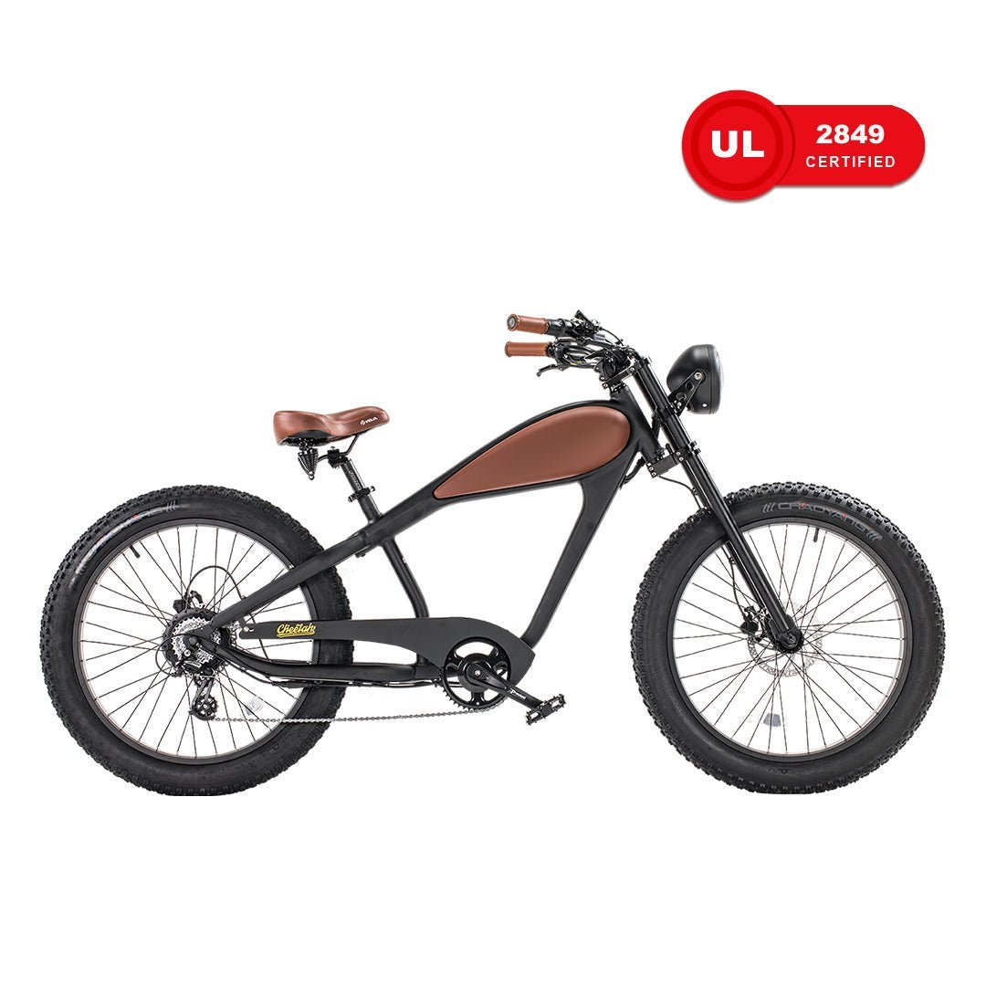 Revi Bikes Cheetah 48V 750W Hub Motor Fat Tire Electric Cruiser Bike thumbnail 5