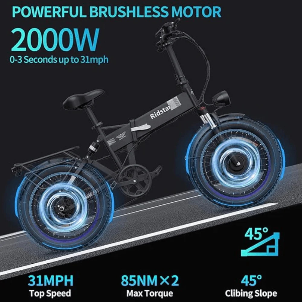 Ridstar H20Pro Folding Electric Bike thumbnail 3
