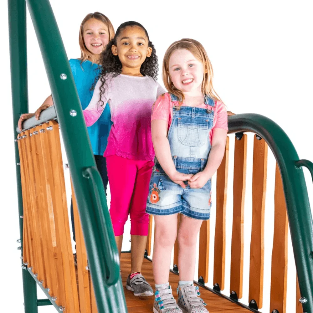 Sportspower Alta Oaks 10′ Heavy Duty Swing Set with Lifetime Warranty on 6′ Double Wall Slide thumbnail 2