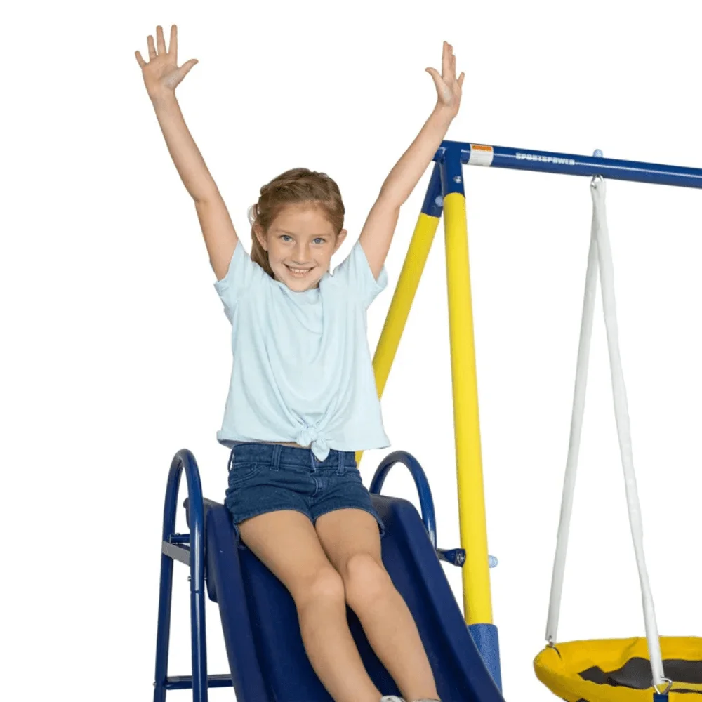 Sportspower Super 10 Metal Swing Set with Lifetime Warranty on Blow Molded Slide thumbnail 5
