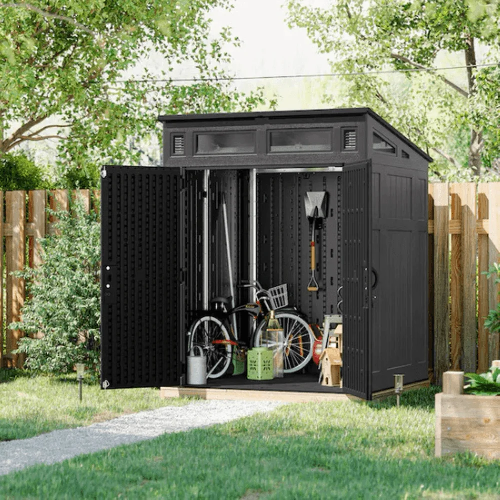 Suncast 6-ft x 5-ft Resin Shed Lean-to Resin Storage Shed (Floor Included) thumbnail 3