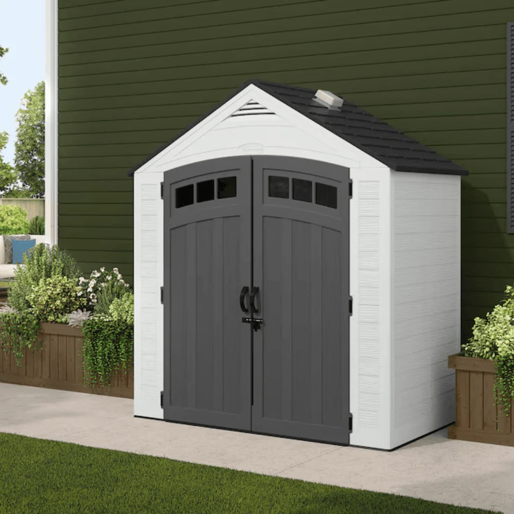 Suncast 7-ft x 4-ft Vista Resin Storage Shed (Floor Included) thumbnail 2