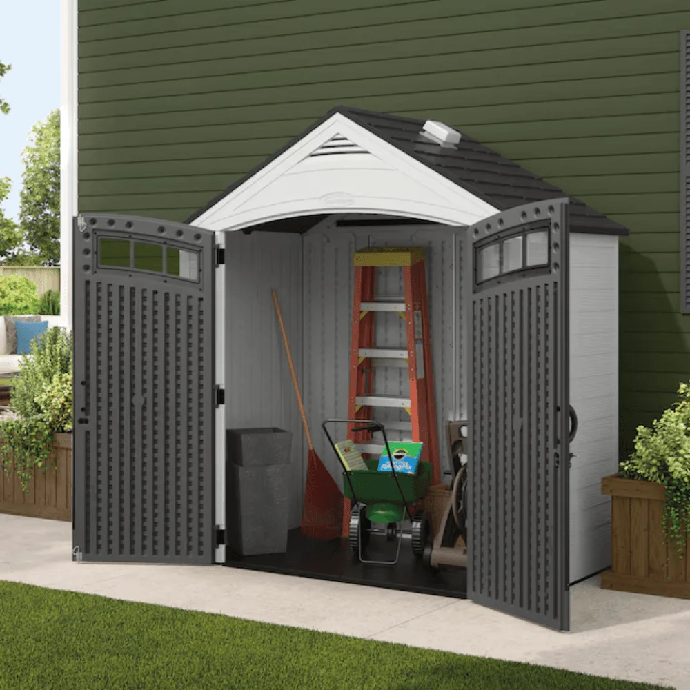 Suncast 7-ft x 4-ft Vista Resin Storage Shed (Floor Included) thumbnail 3