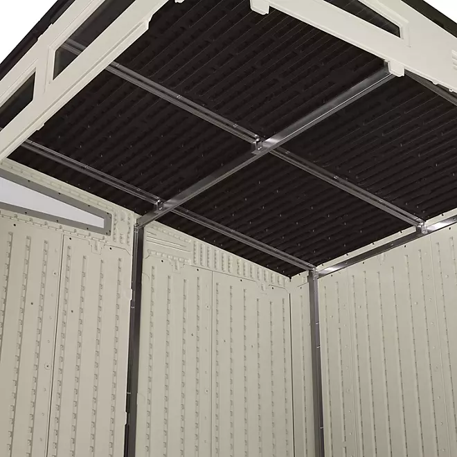 Suncast 7′ x 7′ Modernist Resin Outdoor Storage Shed thumbnail 5