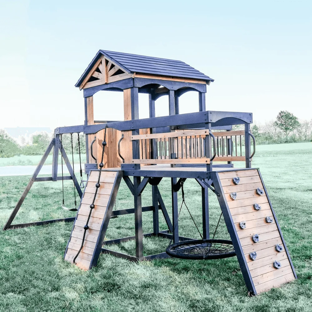 Timber Crossing Swing Set – Adventure Meets Stunning Design thumbnail 5
