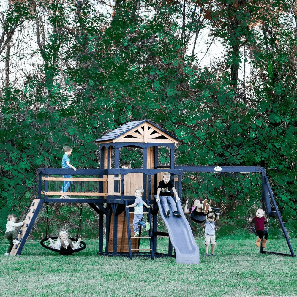 Timber Crossing Swing Set – Adventure Meets Stunning Design thumbnail 6