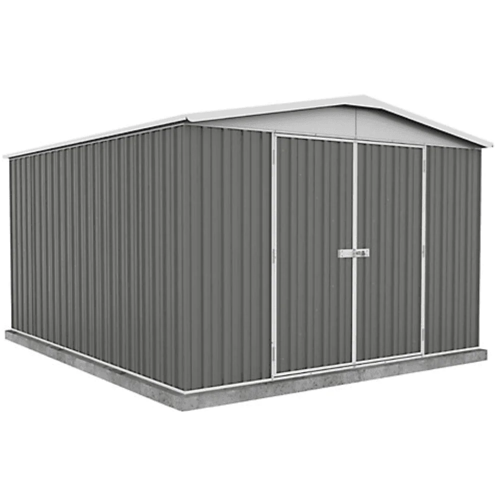 VEIKOUS 10 ft. W x 12 ft. D Outdoor Metal Storage Shed in Gray (120 sq. ft.)