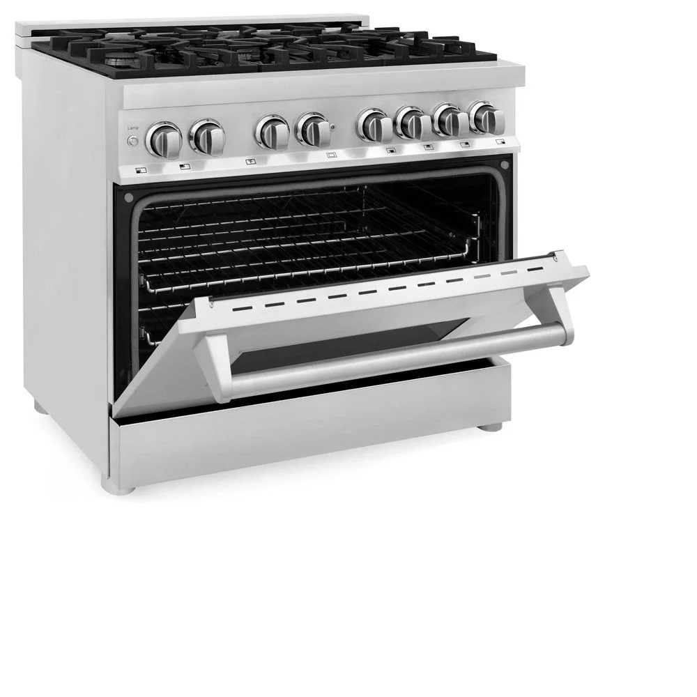 ZLINE 36 in. Professional Dual Fuel Range – Fingerprint Resistant Stainless Steel thumbnail 2