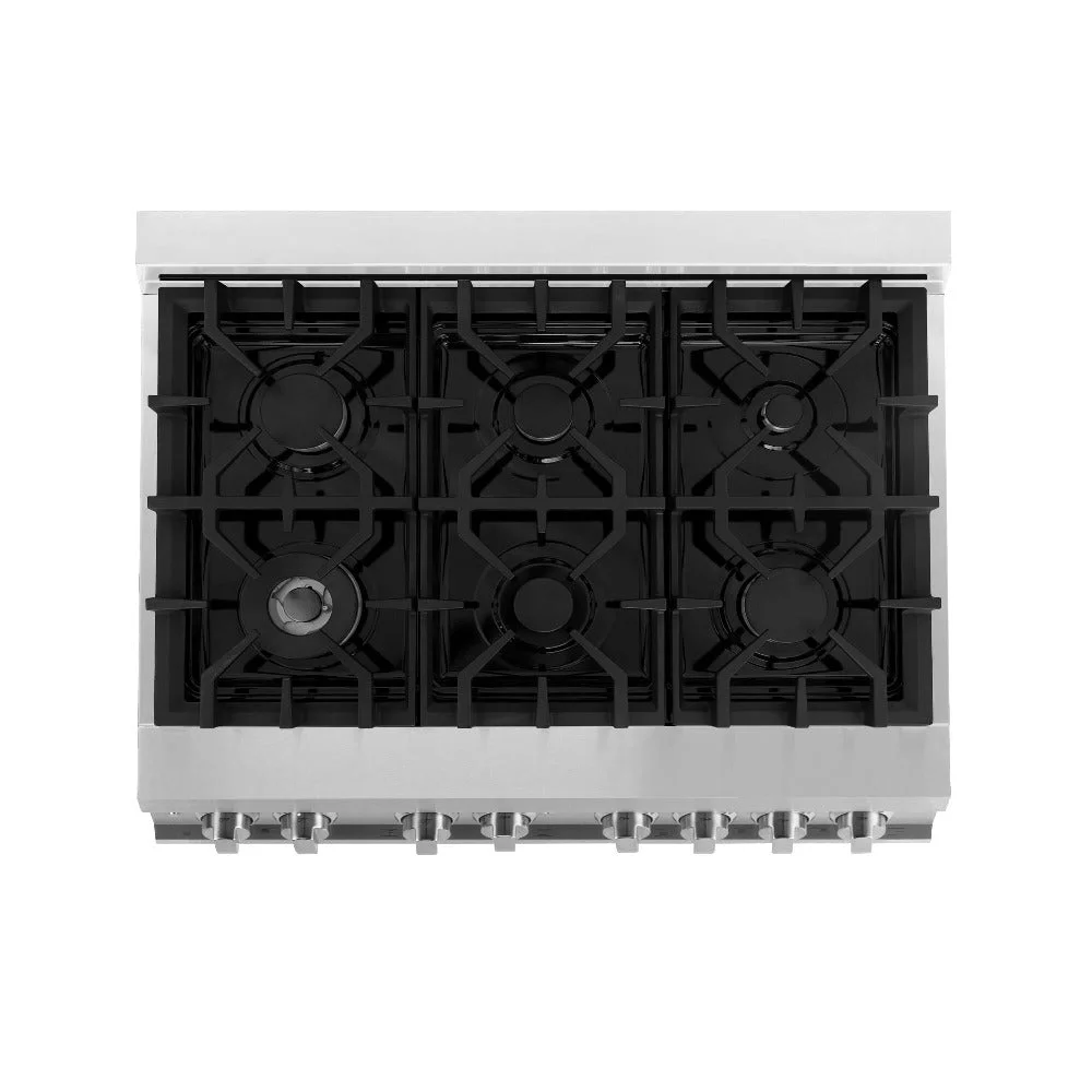 ZLINE 36 in. Professional Dual Fuel Range – Fingerprint Resistant Stainless Steel thumbnail 4
