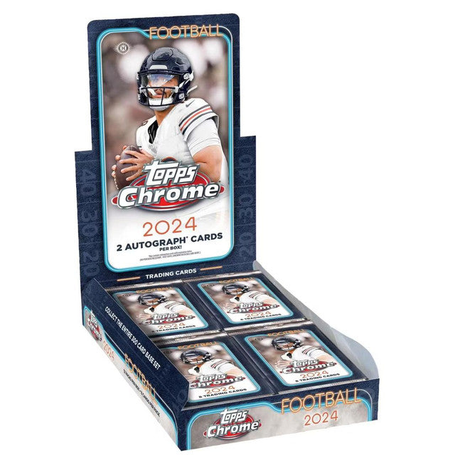 2024-topps-chrome-football-hobby-box__02747 2024 Topps Chrome Football Hobby 12 Box Case - Image 1