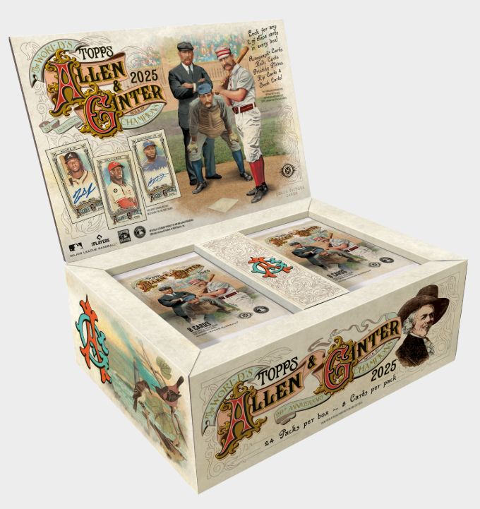 2025-topps-allen-ginter-baseball-box 2025 Topps Allen & Ginter Baseball Hobby 12 Box Case - Image 1