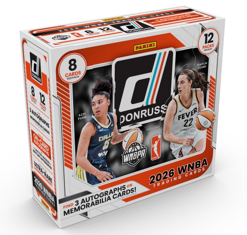 25-26_wnba_donruss_bk_hobby_ae2343b7-14cc-44a6-8203-f7abe93bfa4e 2026 Panini Donruss WNBA Basketball Hobby 16-Box Case (Presell) - Image 1